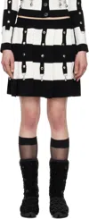 Chopova Lowena Black & White Kip Mini Skirt In Black And Cream