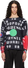 Chopova Lowena Black Cl Speedometer Oversized Jersey T-shirt In Black