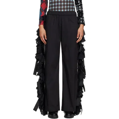 Chopova Lowena Black Corky Pyjama Trousers In Black Multi