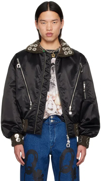 Chopova Lowena Black Darling Bomber Jacket