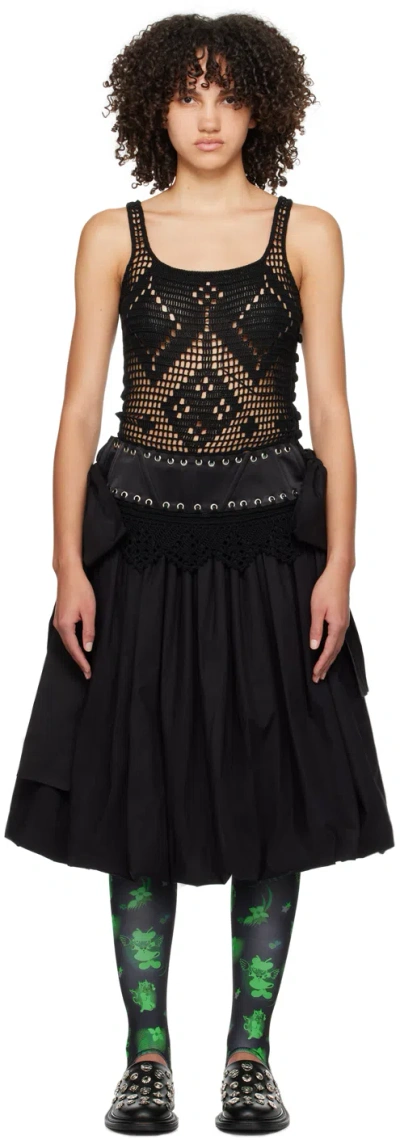 Chopova Lowena Black Gentry Bubble Midi Dress