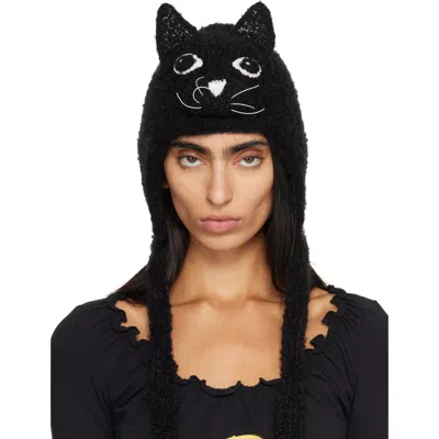 Chopova Lowena Black Kitty Knitted Bonnet