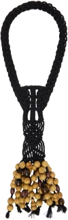 Chopova Lowena Black Macrame Tie In Black
