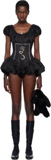 Chopova Lowena Black Manna Playsuit Romper In Black