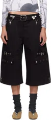 Chopova Lowena Black Thunderhull Shorts In Black