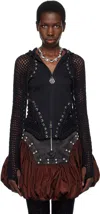 Chopova Lowena Black Tumble Hoodie In Black