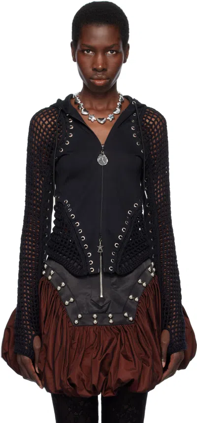 Chopova Lowena Black Tumble Hoodie