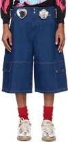 Chopova Lowena Balmy Denim Shorts In Blue