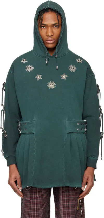 Chopova Lowena Blue Dallas Sweat Dress Hoodie