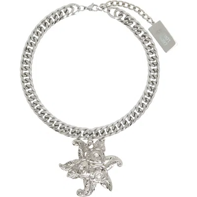 Chopova Lowena Bouquet Thick Chain Necklace In Silver