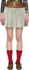 Chopova Lowena Brown & Green Sonny Carabiner Miniskirt In Brown And Green Mult