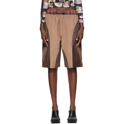 Chopova Lowena Brown Swoon Shorts In Brown Multi