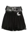 Chopova Lowena Butterfly-appliqué Carabiner Skirt In Black