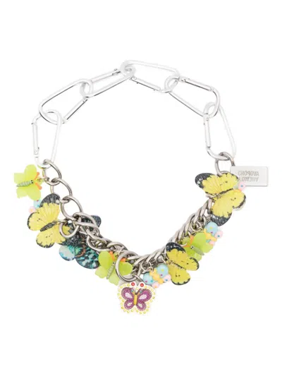 Chopova Lowena Butterfly-charm Necklace In Multi