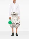 Chopova Lowena Mountaineering Button Mid-length Skirt In White