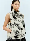 Chopova Lowena Cartoon-print Gilet In Cream