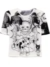 Chopova Lowena Cat Consort Short-sleeved Top In White