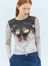 CHOPOVA LOWENA CAT PRINT JERSEY TOP