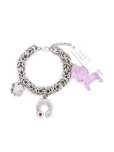 Chopova Lowena Charm-detail Bracelet In Silver
