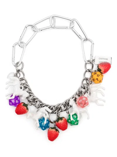 Chopova Lowena Charms Necklace In Silver
