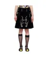 Chopova Lowena Corduroy Biggity Miniskirt In Black