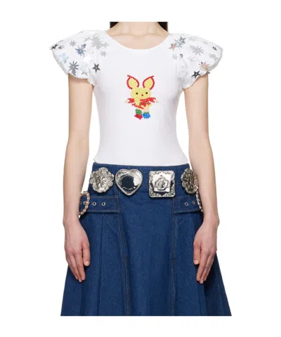 Chopova Lowena Crew Neck T-shirt In White