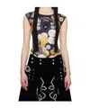 Chopova Lowena Black Angelica Coin Short Sleeve Top In Black