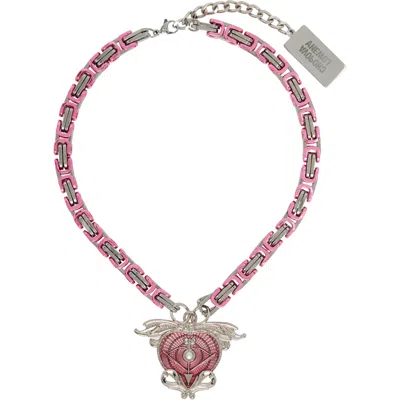 Chopova Lowena Cupid's Bow Necklace In Pink