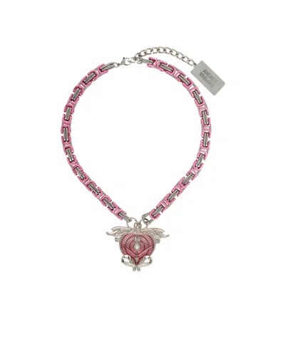 Chopova Lowena Cupid's Bow Necklace In Pink