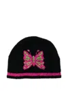 Chopova Lowena Cyber Butterfly Beanie In Black