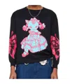 Chopova Lowena Black Dotty Oversized Jersey T-shirt In Black