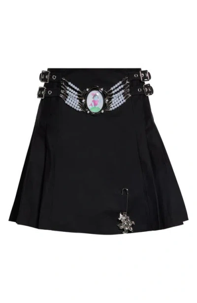 Chopova Lowena Duff Cameo Pearl Kilt In Black