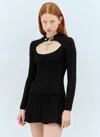 Chopova Lowena Women Embellished Knit Mini Dress In Black
