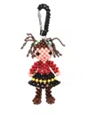 Chopova Lowena Multicolor Laura Doll Bag Charm Keychain In Black