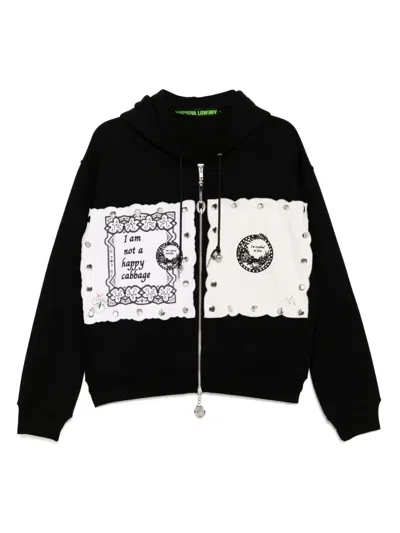 Chopova Lowena Emotional Napkin Hoodie In Black