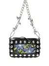 Chopova Lowena Fillie Floral-needlepoint Studded Shoulder Bag In Black