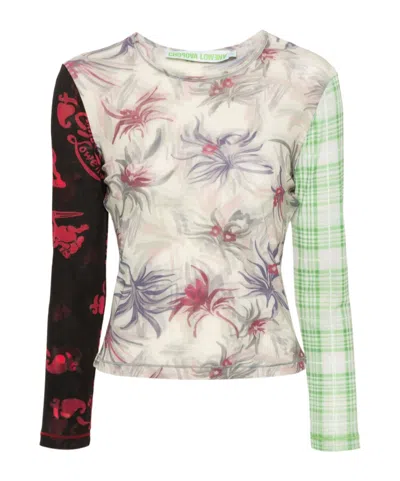 Chopova Lowena Multicolor Floral Long Sleeve T-shirt