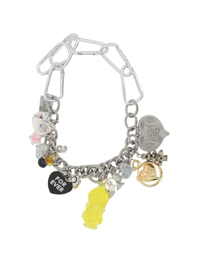 Chopova Lowena For Ever Carabiner Necklace In Silver