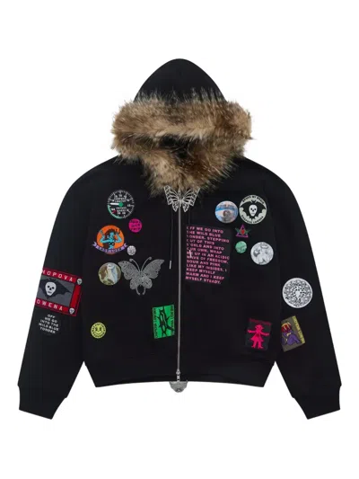 Chopova Lowena Fuz Embellished Hoodie In Black