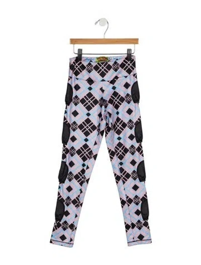 Pre-owned Chopova Lowena Kids' Girls Pattern Printed Leggings In Pink