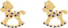 Chopova Lowena Gold Rocking Horse Earrings In Gold
