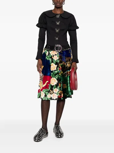 Chopova Lowena Graphic-print Belted Skirt In Multi