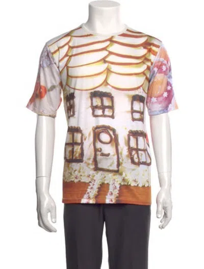Pre-owned Chopova Lowena Graphic Print Crew Neck T-shirt In White