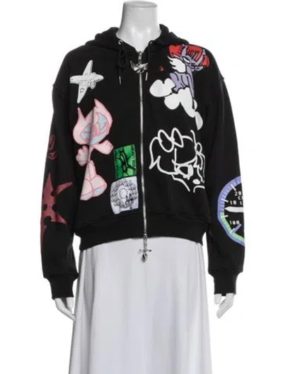 Pre-owned Chopova Lowena Graphic Print Jacket W/ Tags In Black