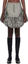 Chopova Lowena Green & Black Backtuck Miniskirt In Green Tartan And Bla