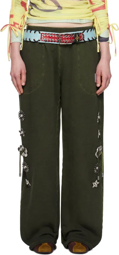 Chopova Lowena Green Dallas Sweatpants