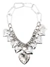 Chopova Lowena Heart-charm Chain Necklace In Metallic