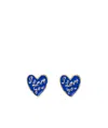 Chopova Lowena Heart-shaped Earrings In Blue