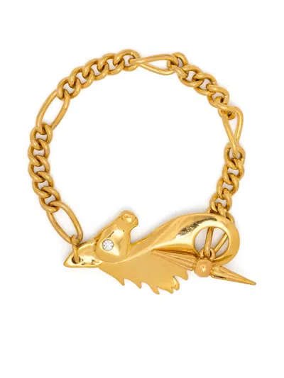 Chopova Lowena Horse Girl Figaro-chain Bracelet In Gold