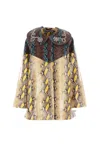 Chopova Lowena Multicolor Belle Leather Jacket In Animal Print